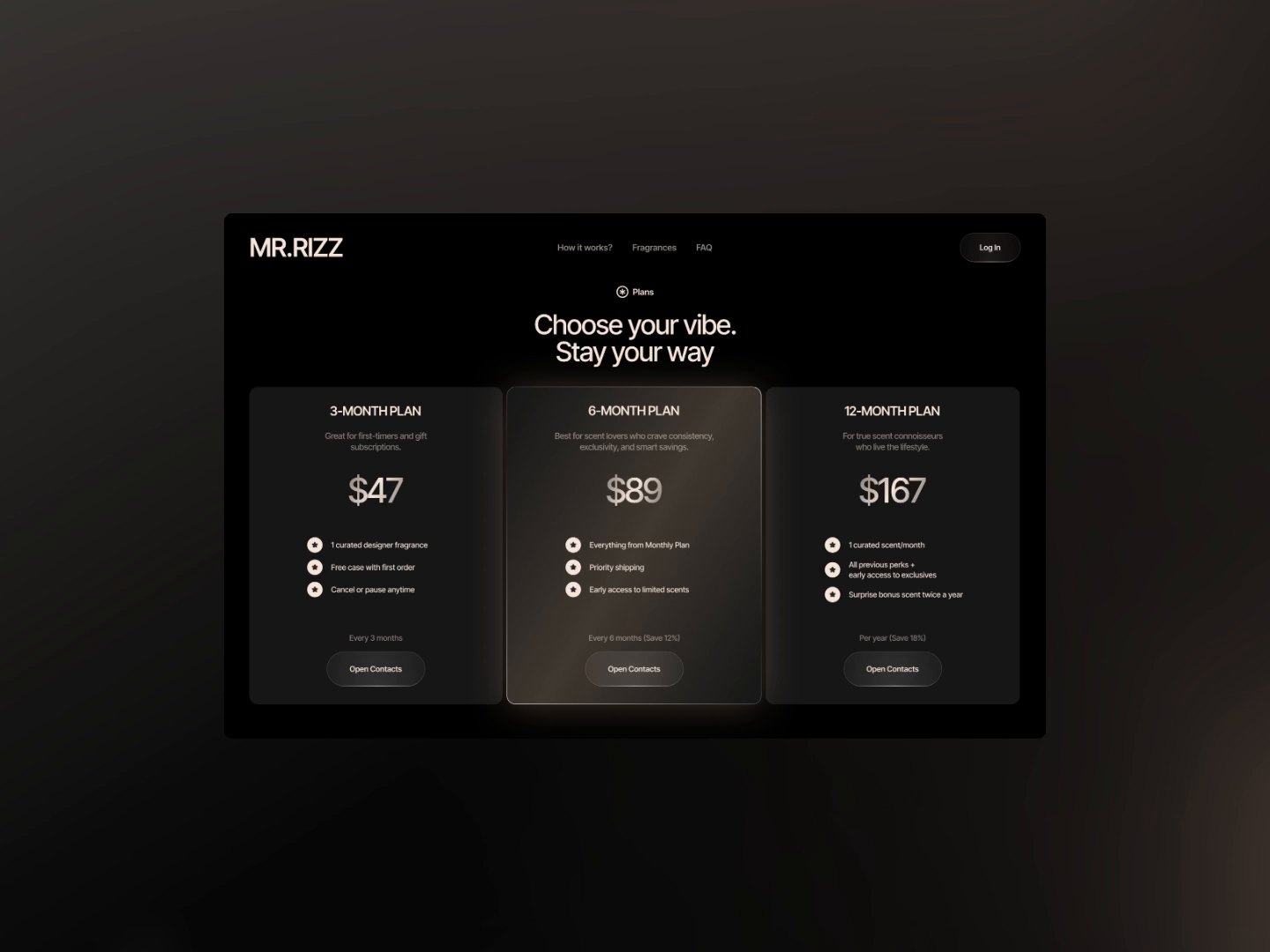 Nadnova — Scent Quiz Flow for Fragrance Brand MR.RIZZ — середина