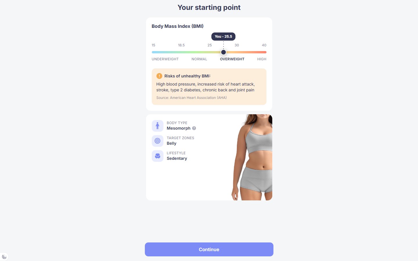 Simple — Weight Loss & Health Coaching quiz — середина