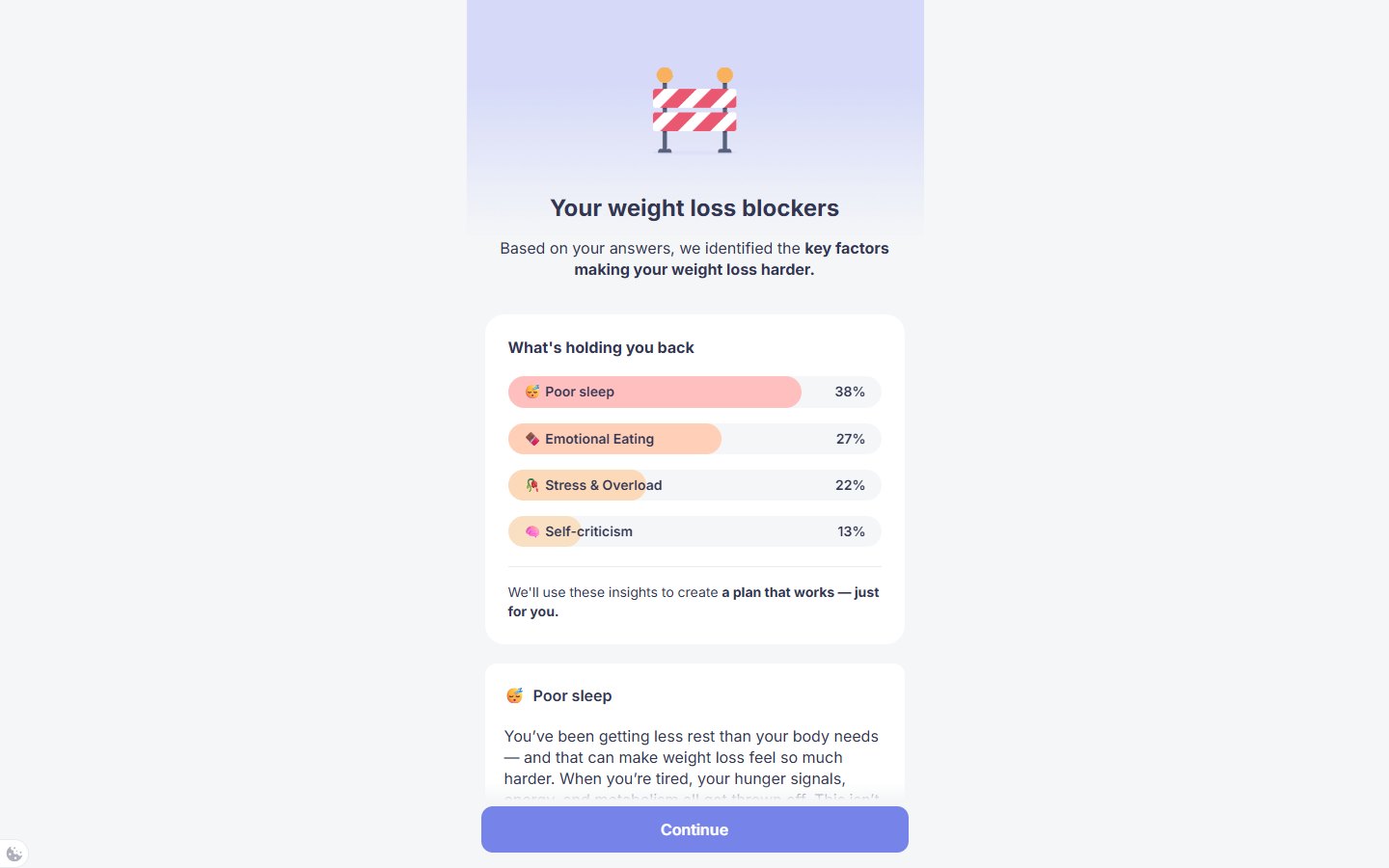 Simple — Weight Loss & Health Coaching quiz — финал · итог скрыт за формой