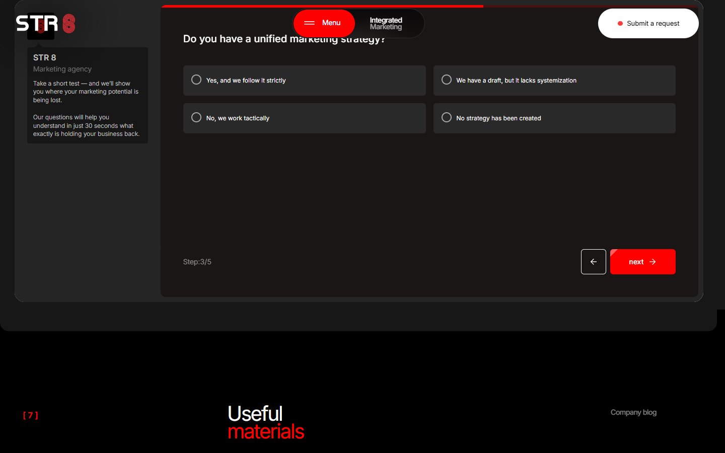 STR8 — «Take a short marketing brief» — середина
