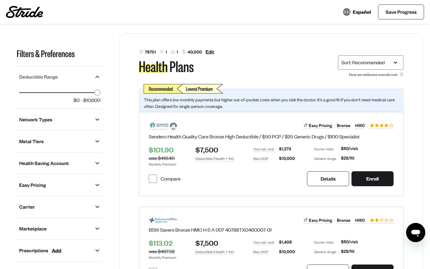 Stride Health — Find affordable health coverage — финал