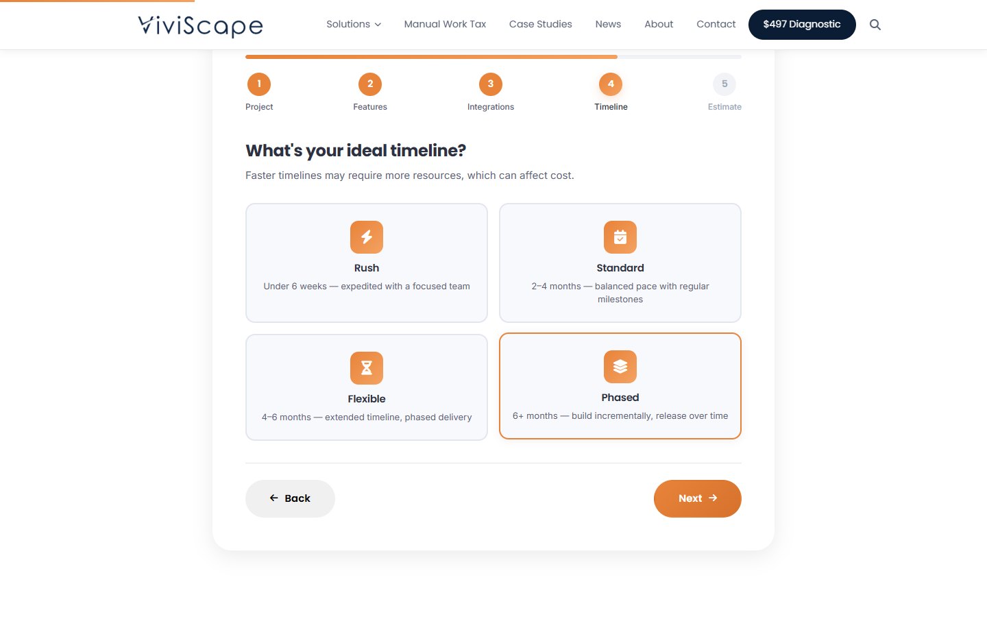 ViviScape — Software Development Cost Calculator — середина