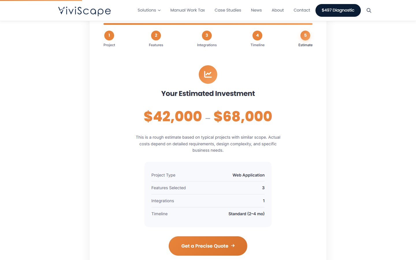 ViviScape — Software Development Cost Calculator — финал